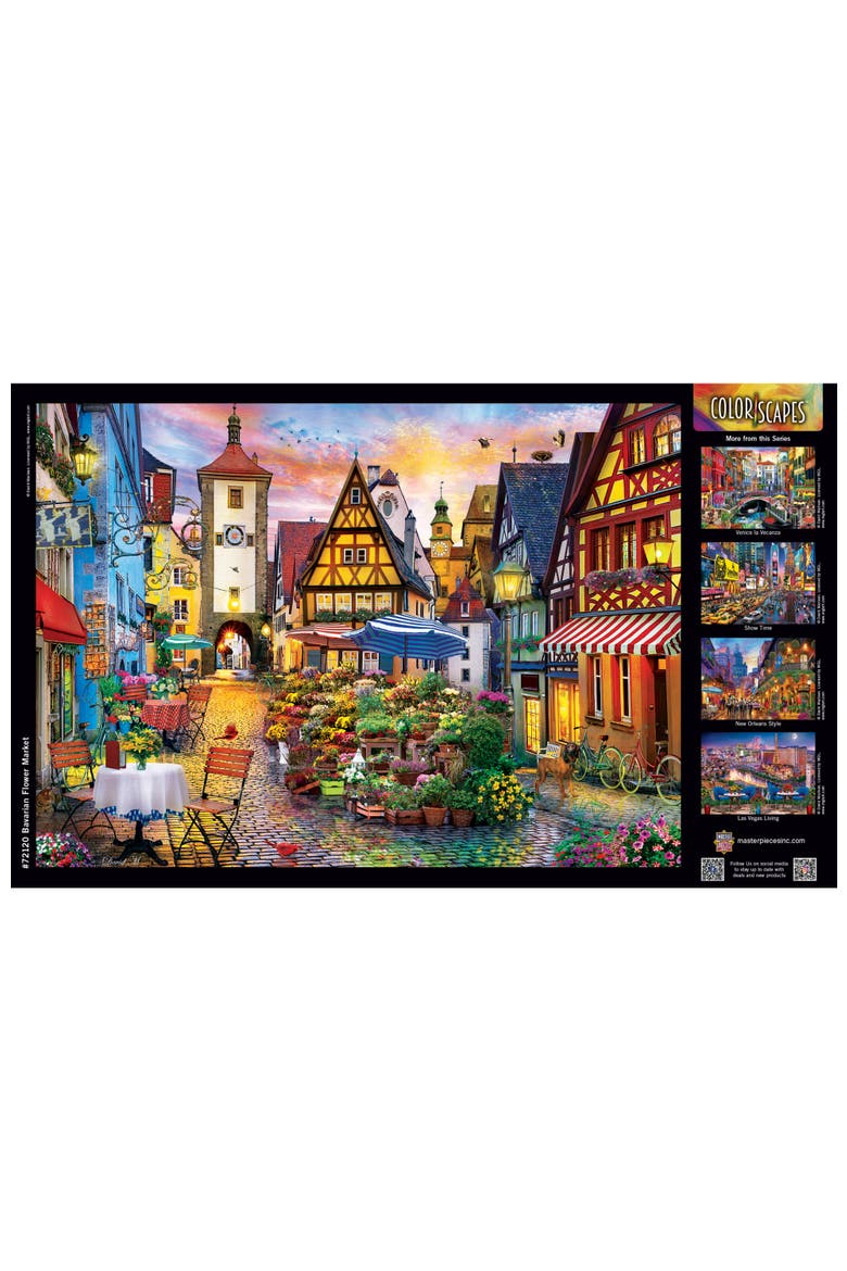 Bavarian Flower Market 1000 Piece Puzzle, Alternate, color, Multicolor