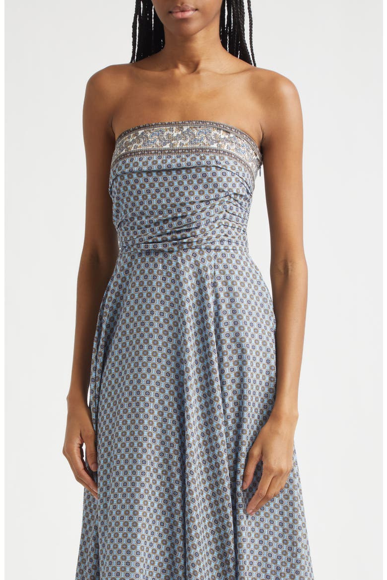 Lana Ruched Medallion & Paisley Print Midi Dress, Alternate, color, BLUE JAY MULTI