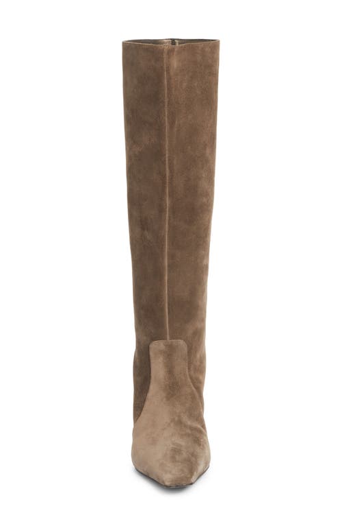 Brunello Cucinelli Suede City Knee-high Boots 35 In Brown
