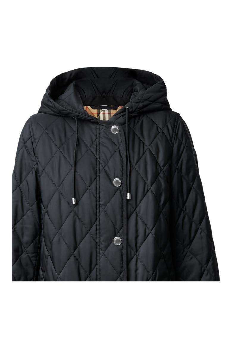 Roxby Thermoregulated Quilted Coat, Alternate, color, BLACK