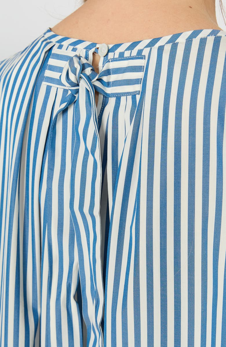 Weekend Max Mara Capo Stripe Cotton Maxi Dress, Alternate, color, Cornflower Blue
