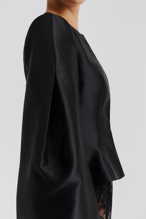Malina Vendela Balloon Sleeve Blouse In Black