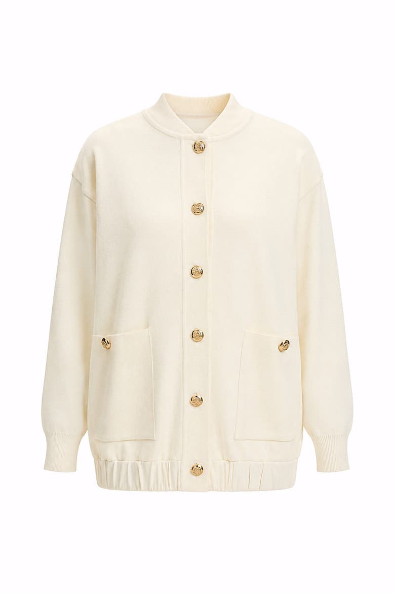 Barbara Knit Cardigan, Alternate, color, Ecru