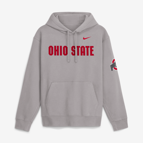 Men's Nike  Gray Ohio State Buckeyes 2026 Sideline Club Fleece Hoodie