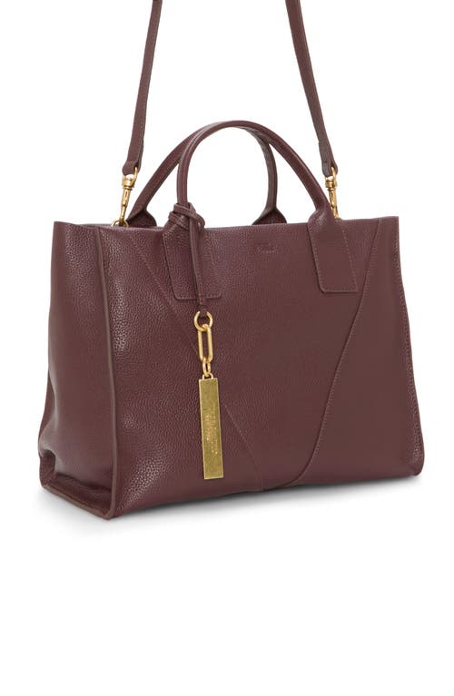 Vince Camuto Lorla Leather Satchel In Red