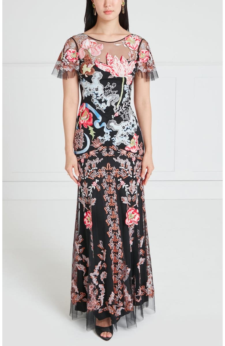 Temperley London Bilbao Gown, Main, color, Black