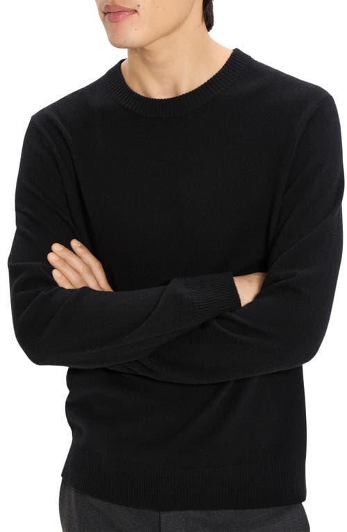 Theory Hilles Cashmere Crewneck Sweater In Black