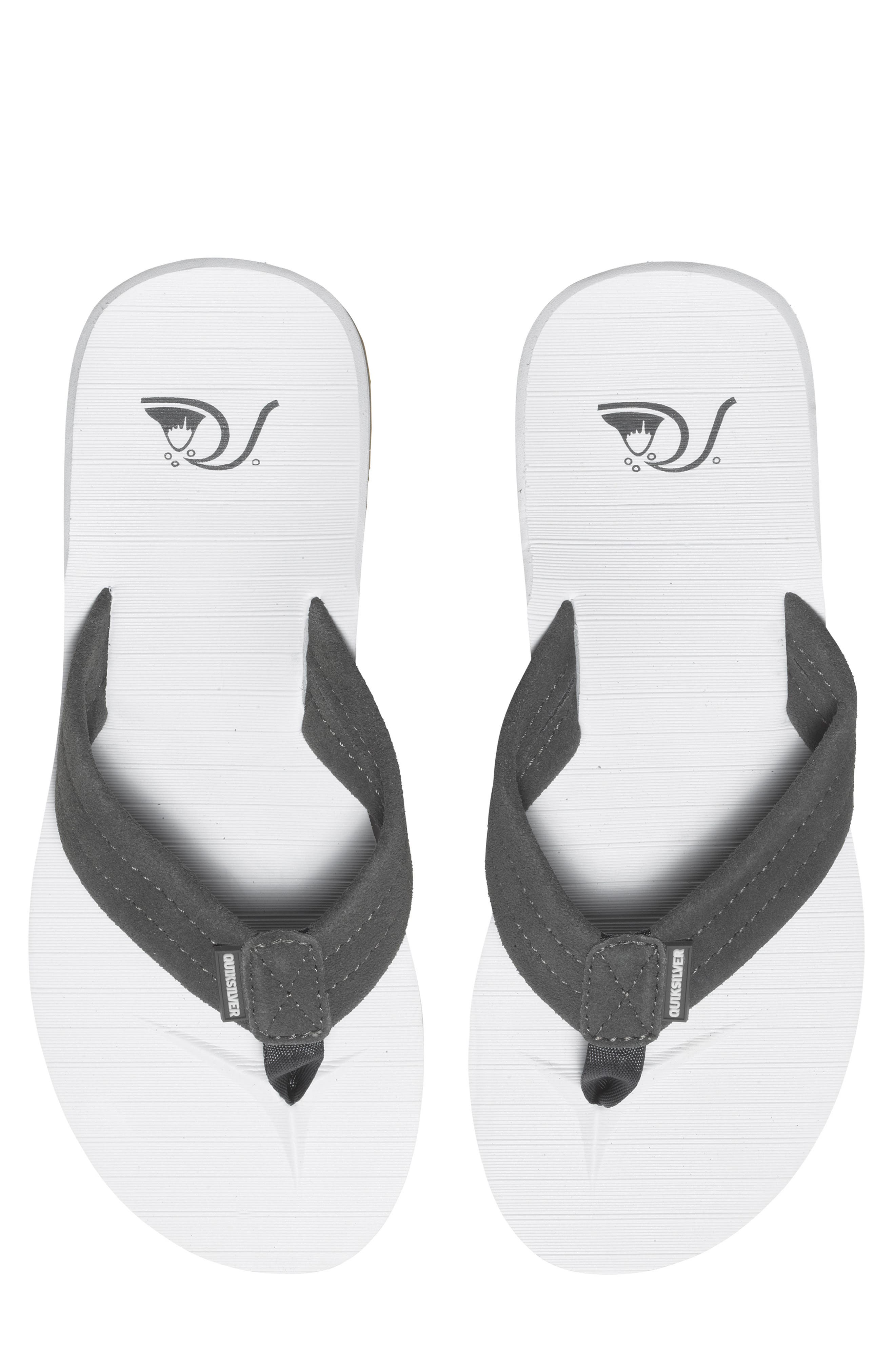 Quiksilver Carver Suede Flip Flop, Alternate, color, 