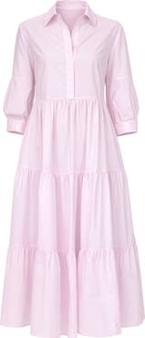 Callas Milano MARSEILLE Tiered Dress Pink