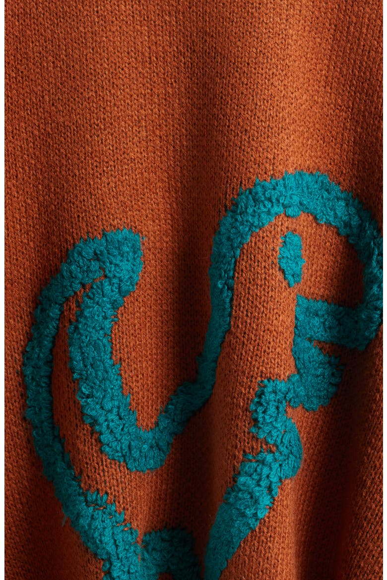Rawr T-Rex Jacquard Cardigan, Alternate, color, GINGER