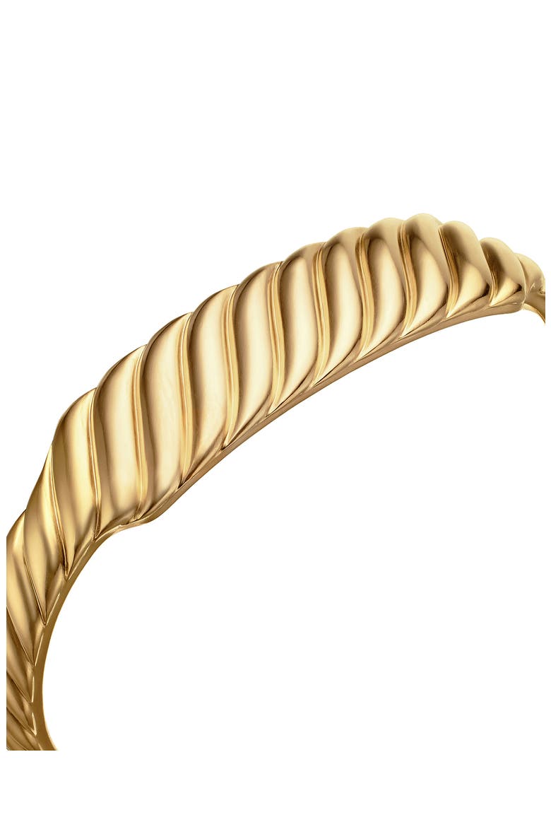 Sculpted Cable Contour Cuff Bracelet in 18K Gold, 13mm, Alternate, color, 18K YELLOW GOLD