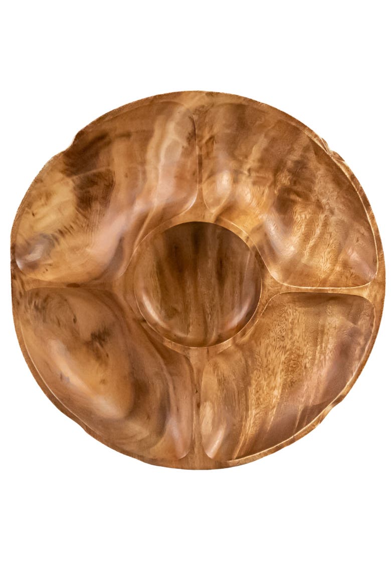 Acacia 5-Compartment Serving Tray, Main, color, Natural