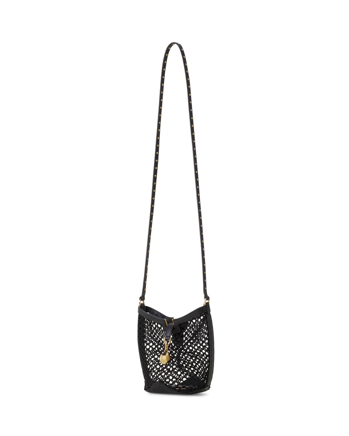Lanvin Catch By Lanvin Small Bucket Bag In Mesh, Alternate, color, Black
