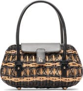 Frances Valentine Tweety Basket Wicker & Leather Handbag