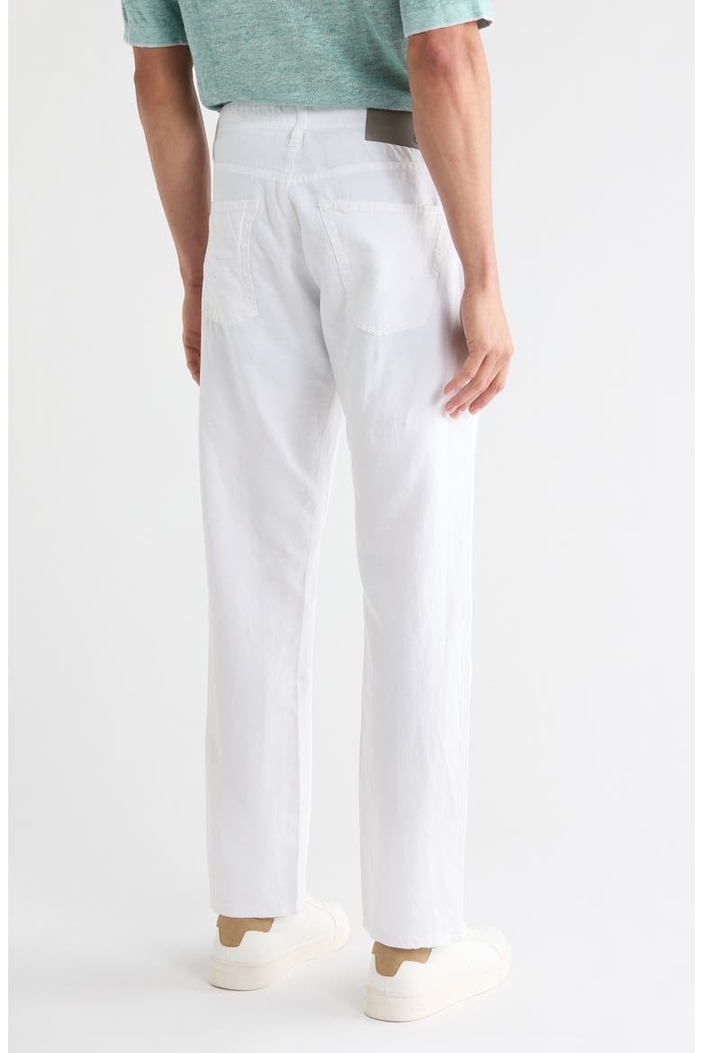 Graduate Tailored Linen Blend Pants, Alternate, color, WHITE