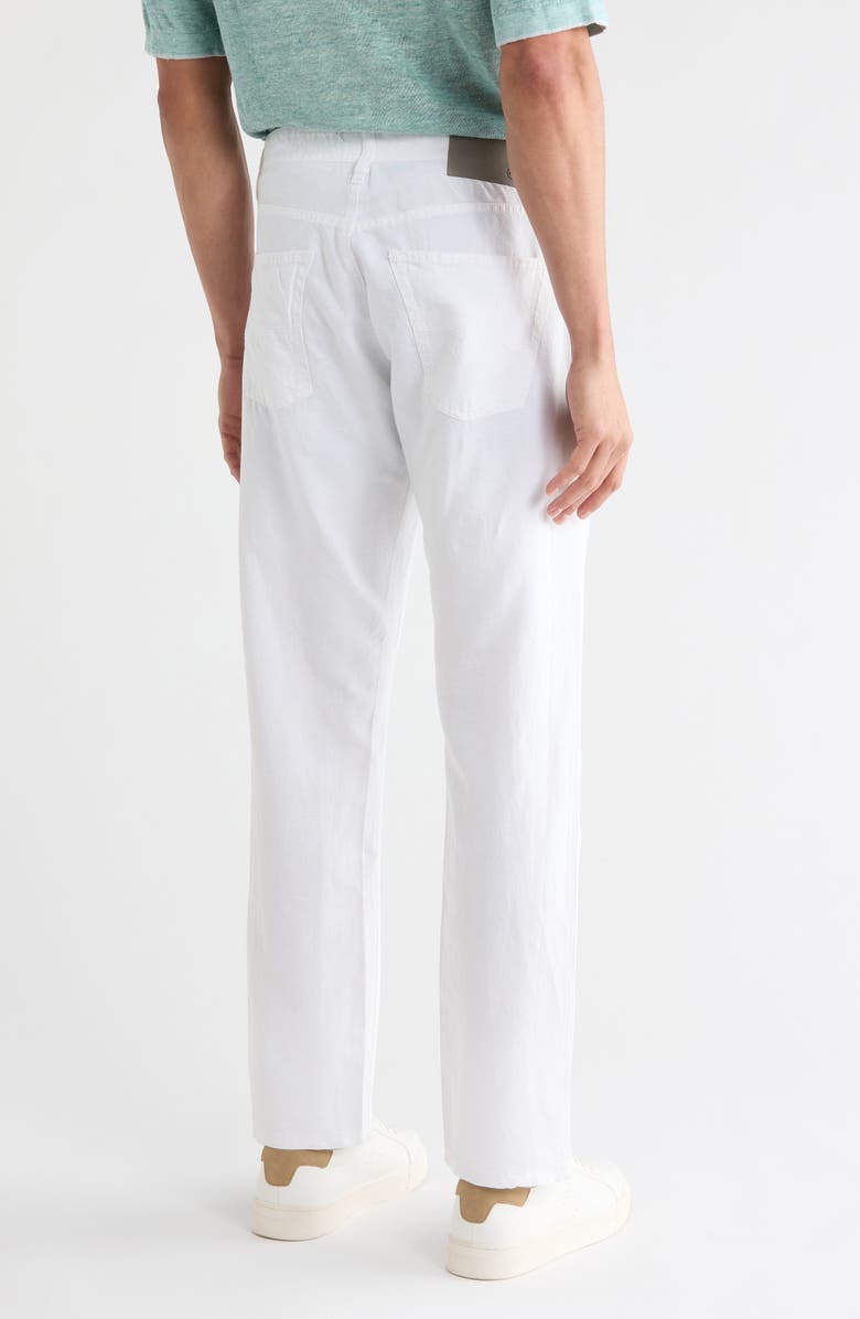 AG Graduate Tailored Linen Blend Pants, Alternate, color, White