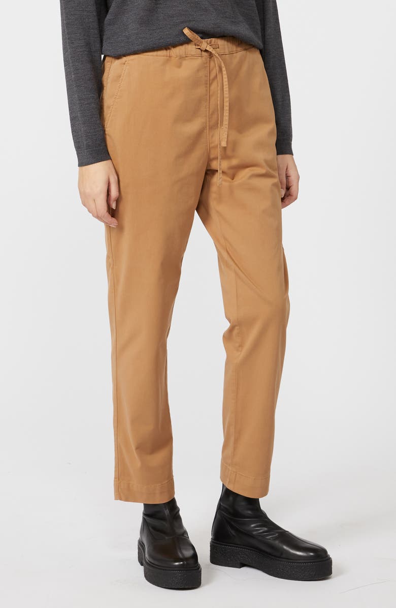 MM by Max Mara Parco Tie Waist Crop Pants, Alternate, color, Camel