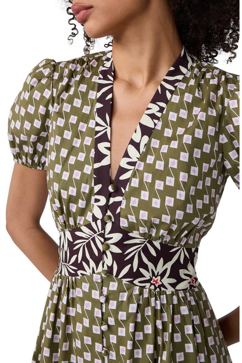 Erica Stretch Cotton Midi Dress, Alternate, color, LOCH BOX