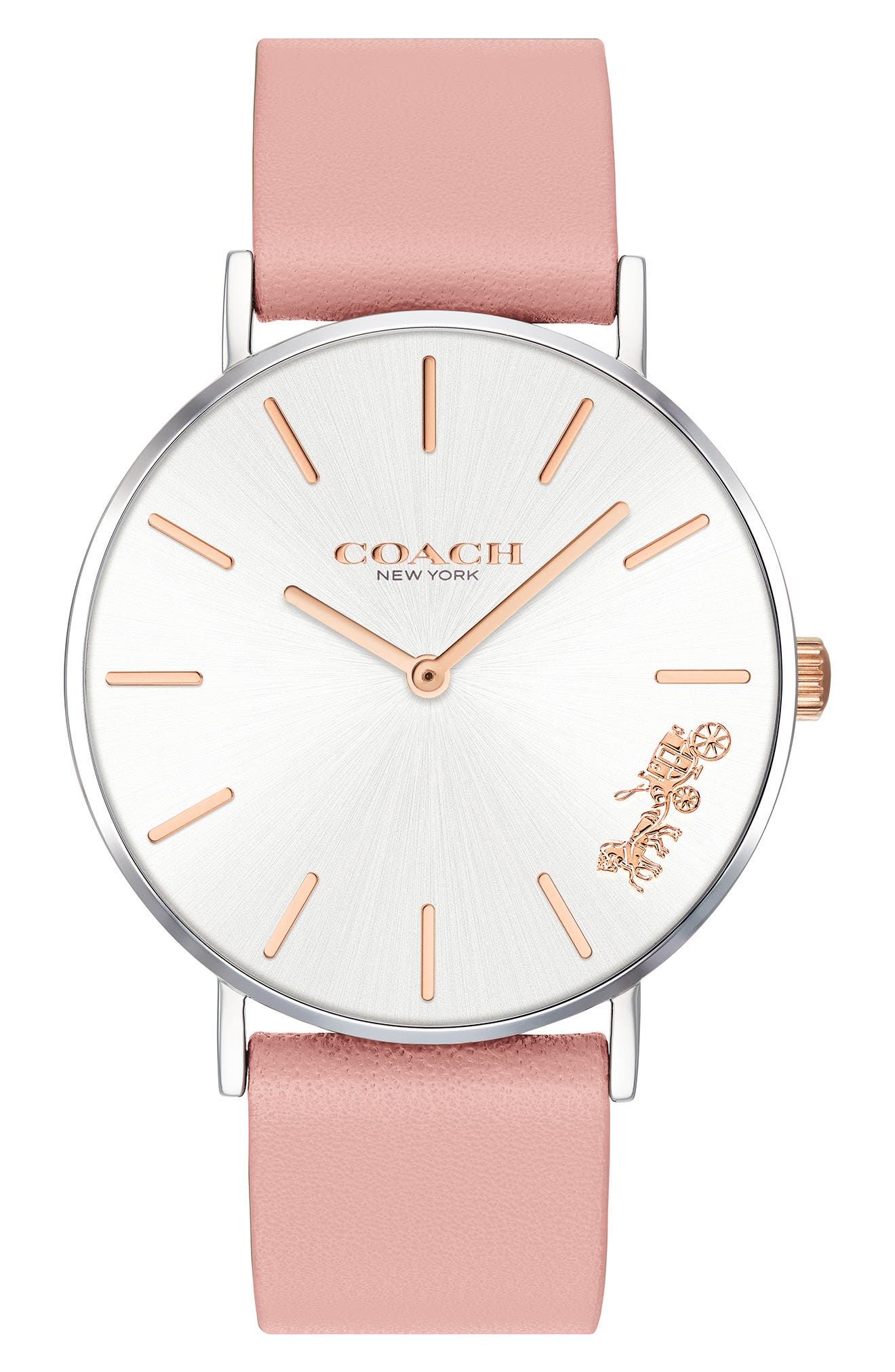 COACH Perry Leather Strap Watch, 36mm