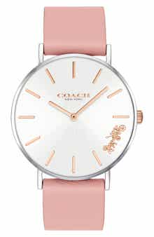 COACH Perry Leather Strap Watch, 36mm