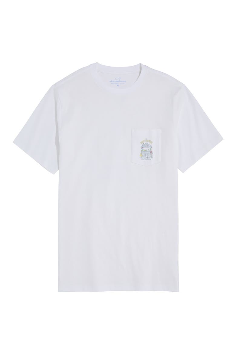 Bar Hut Cotton Graphic Pocket T-Shirt, Main, color, WHITE CAP