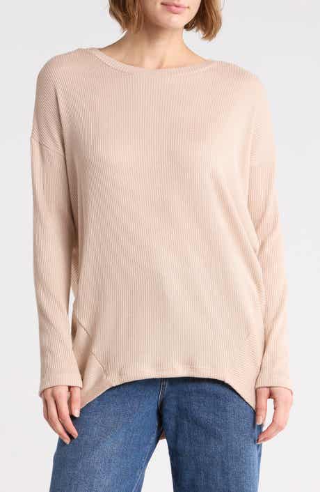 Ribbed Scoop Neck Sweater