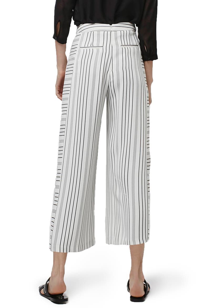 Stripe Crop Wide Leg Trousers, Alternate, color, WHITE MULTI