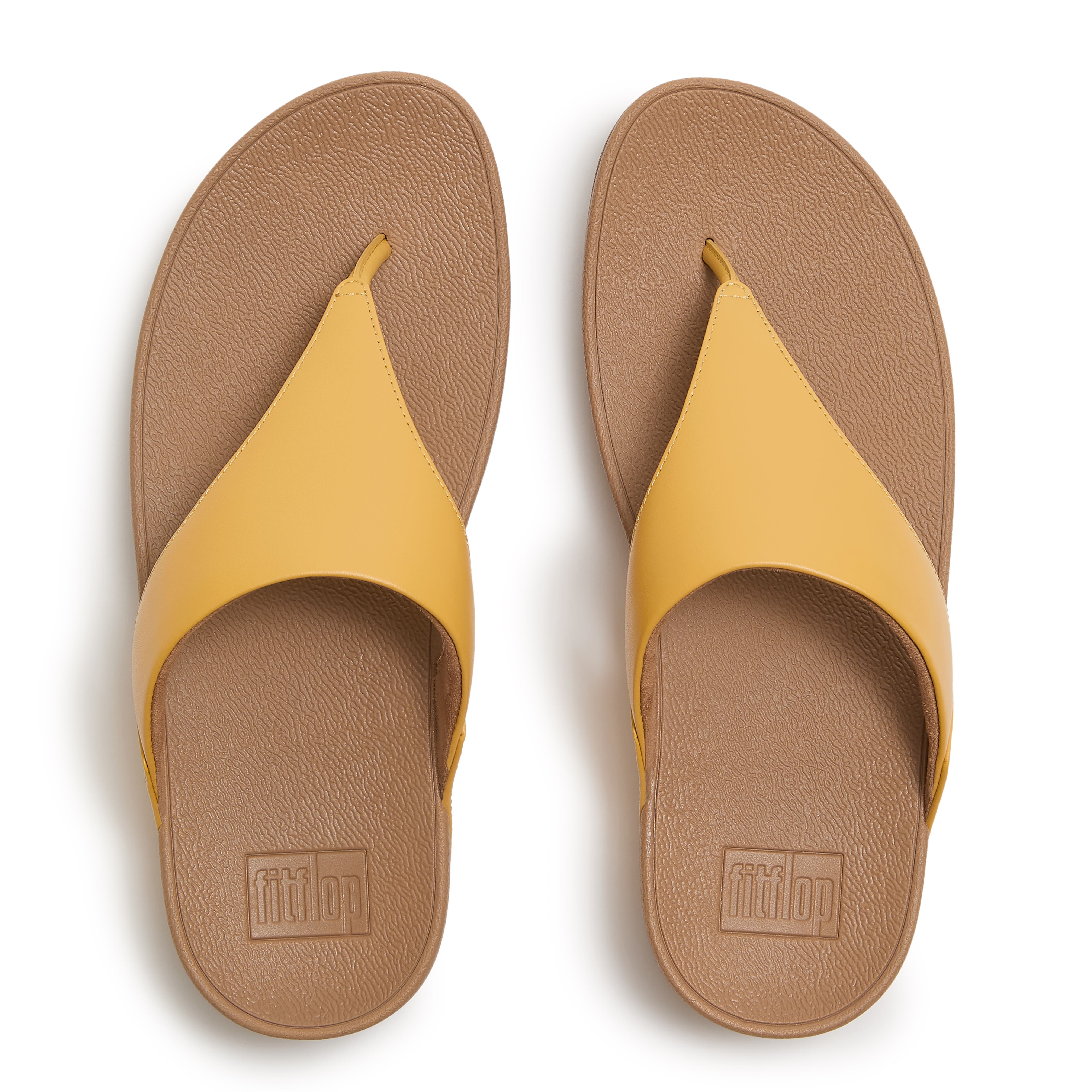FitFlop Lulu Leather Toe Post Sandal, Alternate, color, Turmeric