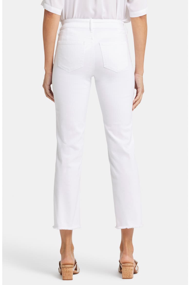 Marilyn Frayed Ankle Straight Leg Jeans, Alternate, color, OPTIC WHITE