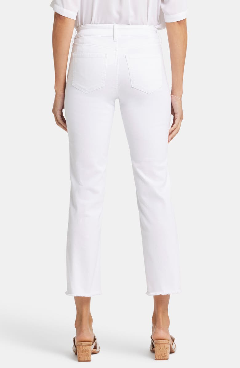 NYDJ Marilyn Frayed Ankle Straight Leg Jeans, Alternate, color, Optic White