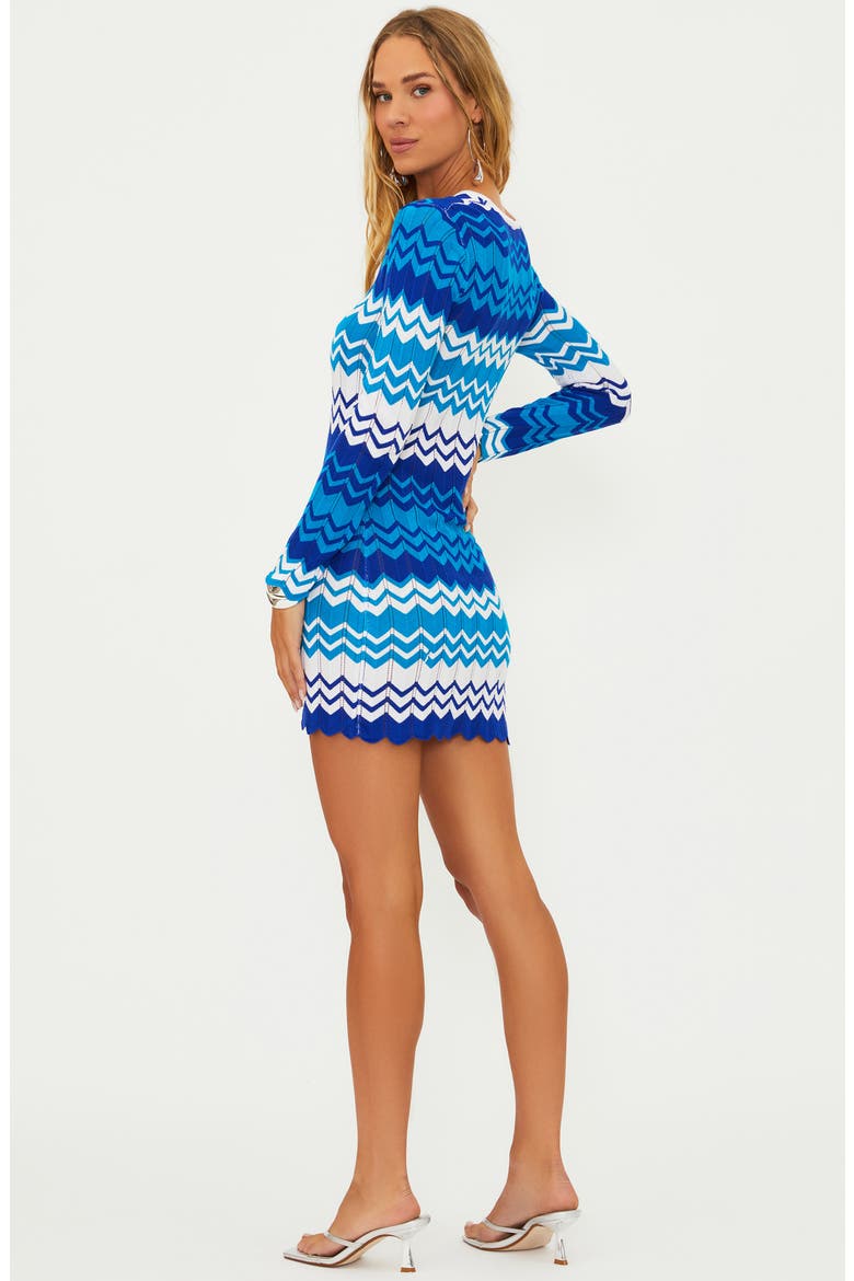 Shea Long Sleeve Cover-Up Dress, Alternate, color, ANTIBES CHEVRON