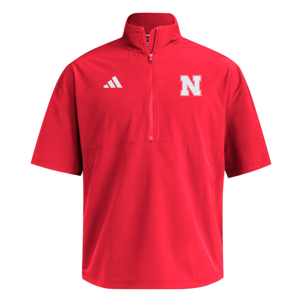 adidas Men's adidas Scarlet Nebraska Huskers Woven Quarter-Zip Short ...