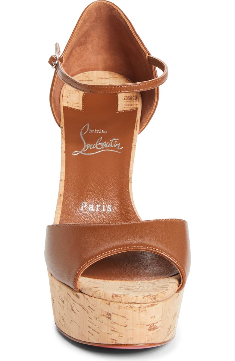 Christian Louboutin Sandaloo Cork Platform Sandal, Alternate, color, Cuoio/ Cuoio