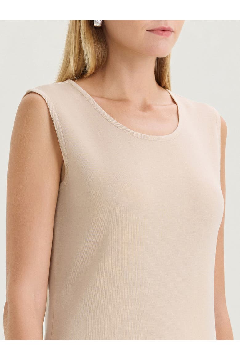 Sleeveless Sheath Knit Dress, Alternate, color, Biscotti