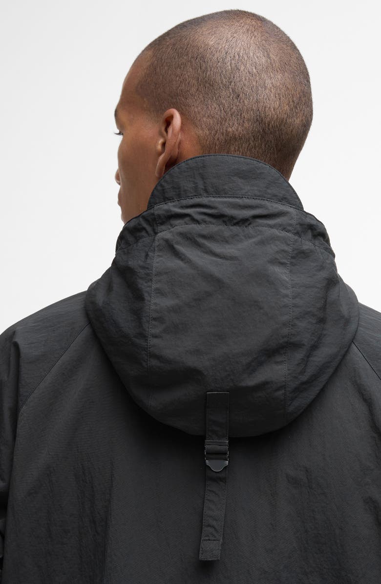 Barbour Hooded Waterproof Jacket, Alternate, color, Black