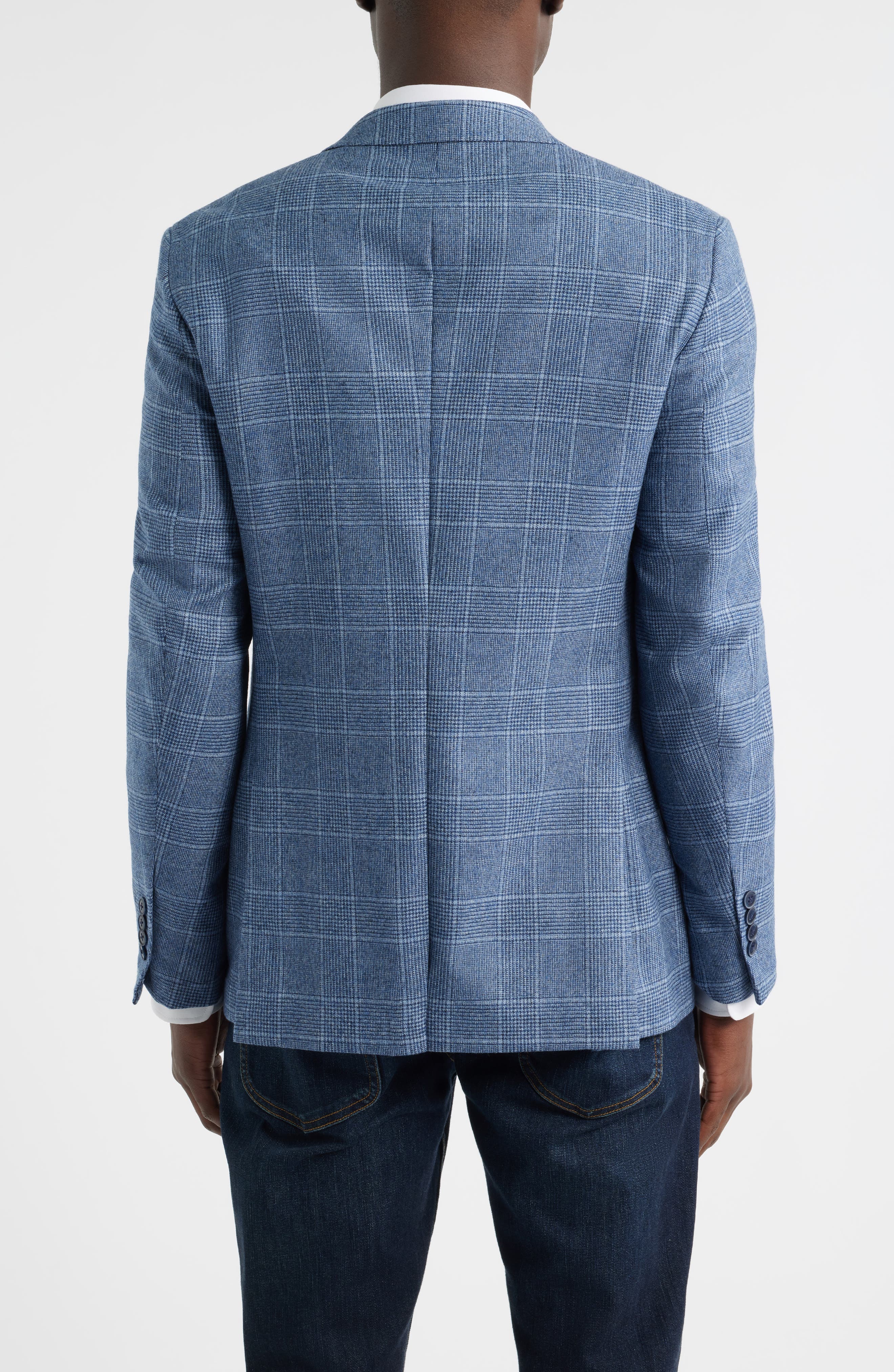 Hyperlight Soft Blue Glen Check Wool Sport Coat - image 2