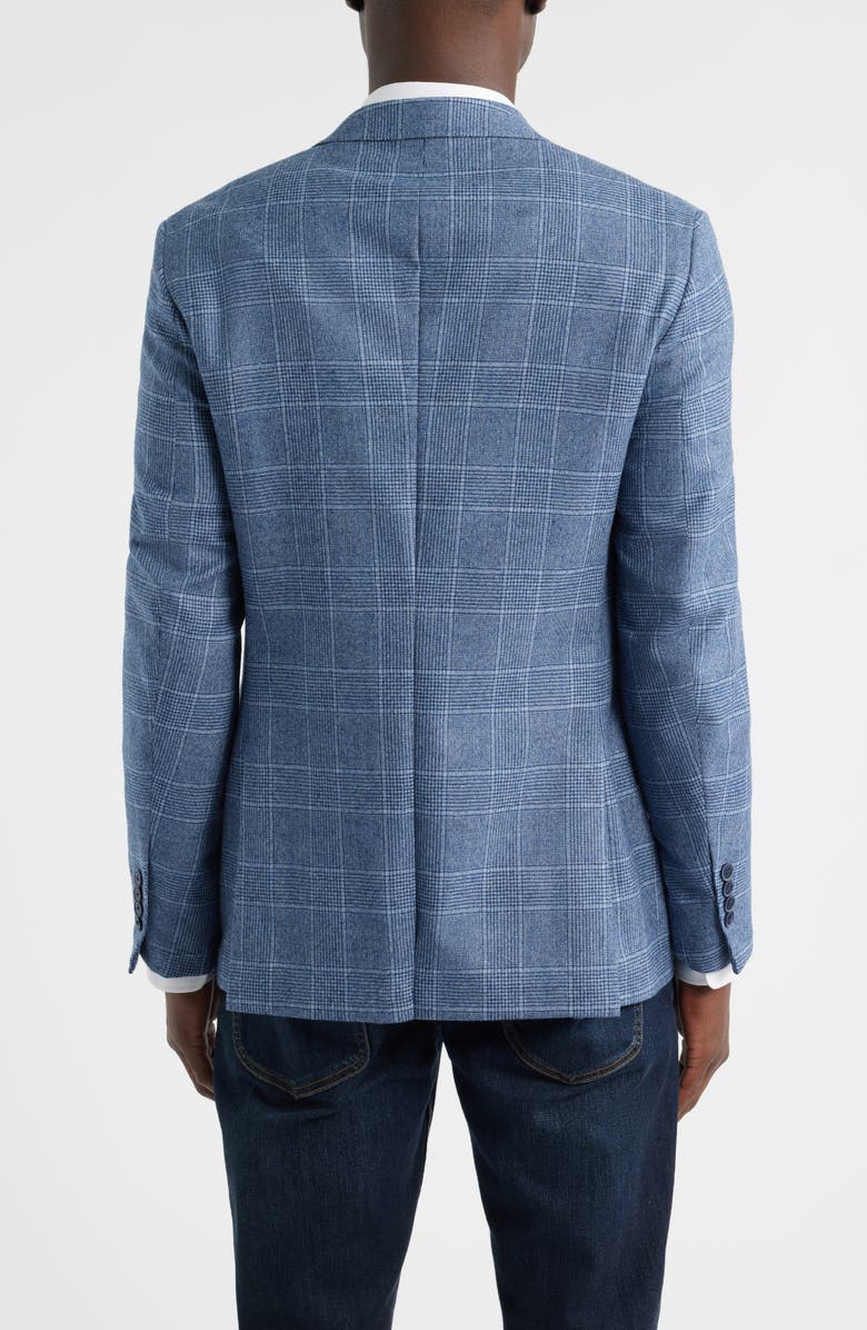 Peter Millar Hyperlight Soft Blue Glen Check Wool Sport Coat, Alternate, color, Light Blue