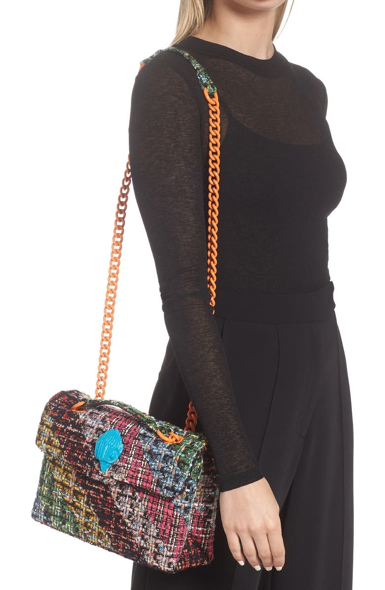 Kurt Geiger London Kensington X Tweed Shoulder Bag, Alternate, color,