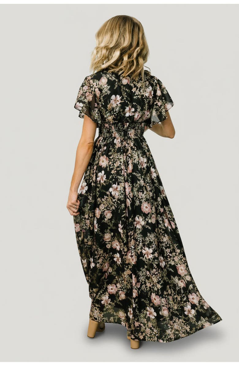 Baltic Børn Lynlee Metallic Maxi Dress, Alternate, color, Black + Mauve