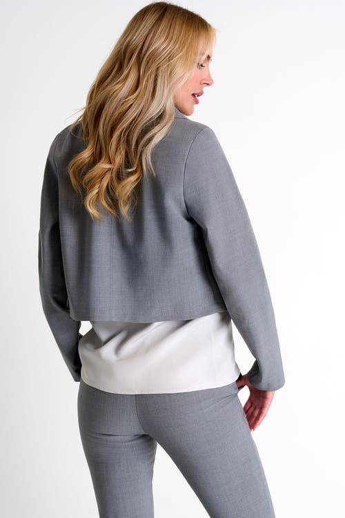 Shan Contemporary Short Jacket In Gray
