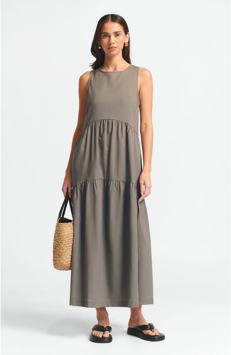 ST MRLO Remi Tiered Dress, Alternate, color, Eucalyptus