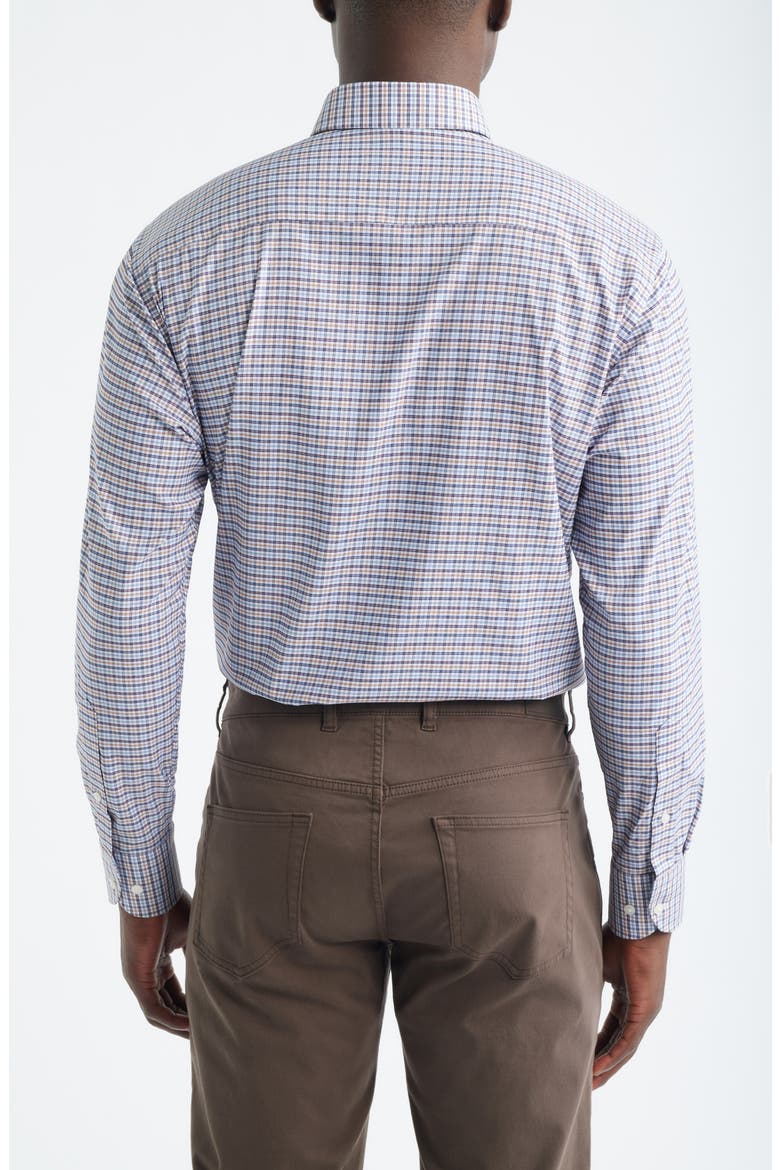 Wayne Performance Plaid Button Down Sport Shirt, Alternate, color, NAVY