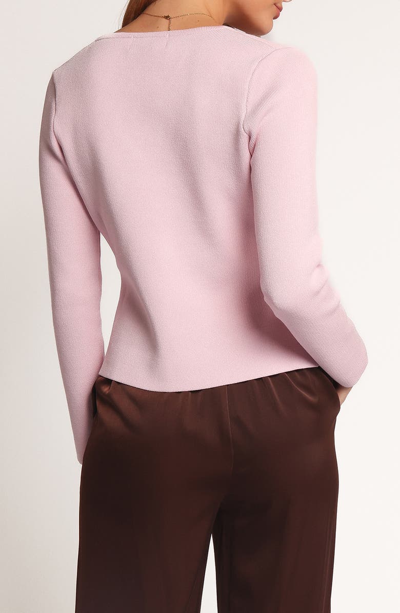 Petal & Pup Perla V-Neck Split Front Cardigan, Alternate, color, Pink