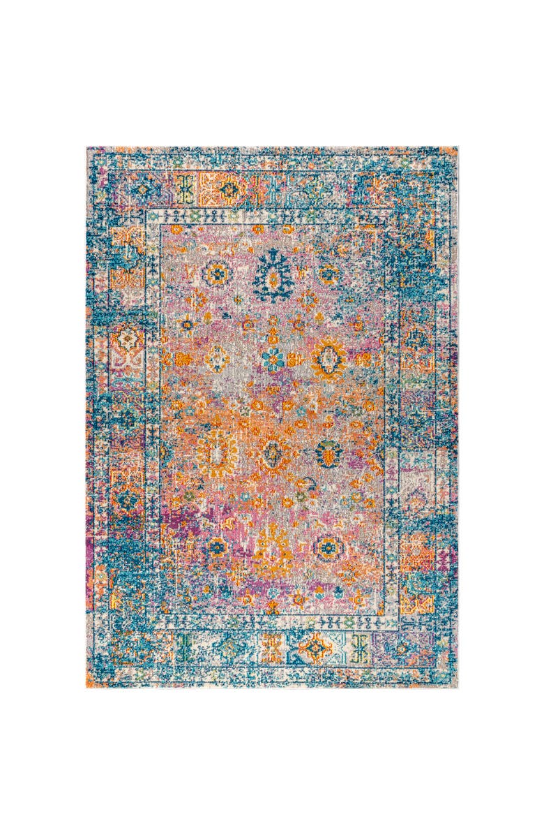 JONATHAN Y Bohemian FLAIR Boho Vintage Medallion Area Rug, Main, color, Cream/Navy