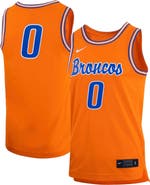 Nike Men's Nike #0 Orange Boise State Broncos Retro Replica Basketball Jersey