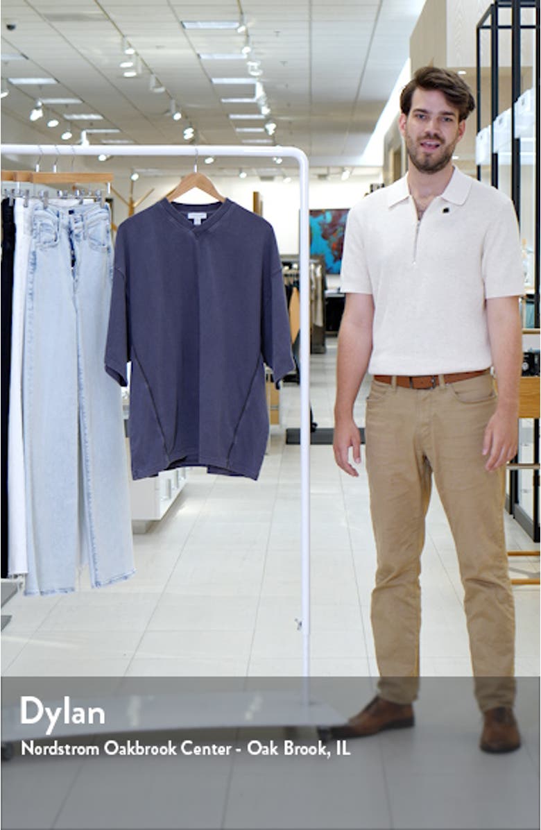 Oversize Cotton V-Neck T-Shirt, sales video thumbnail