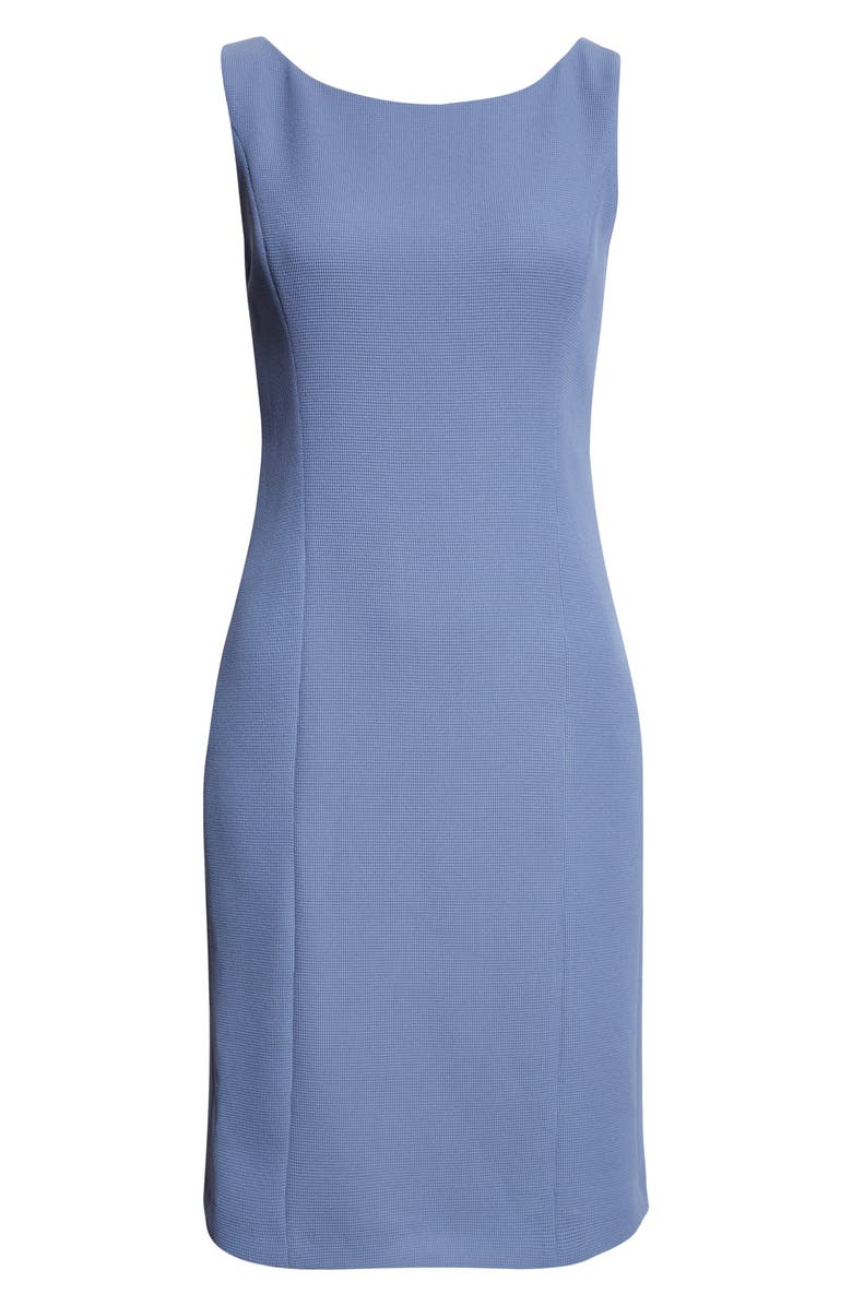 Emporio Armani Waffle Stitch Sleeveless Dress, Alternate, color, Solid Blue Navy