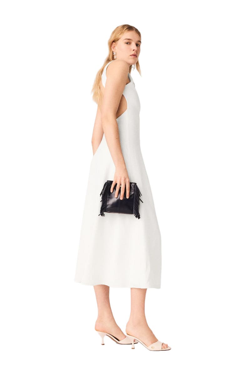 maje Backless midi dress, Alternate, color, White