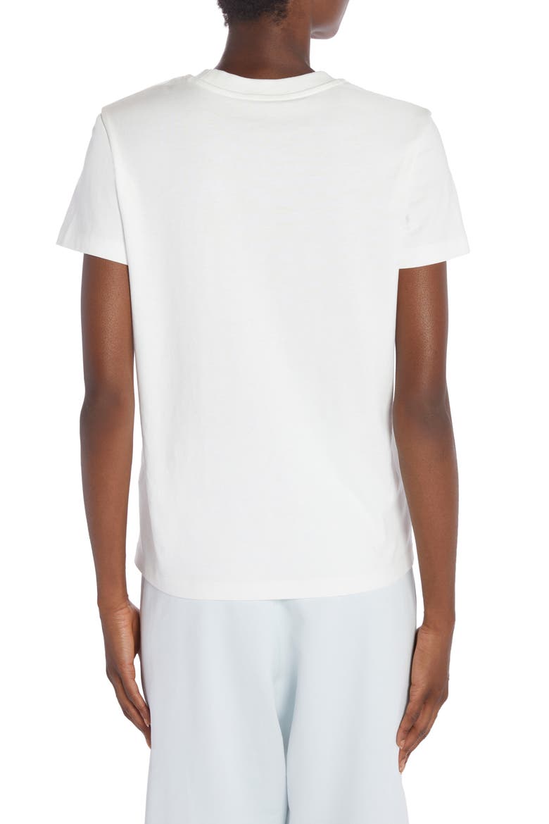 Embroidered Logo Cotton Crewneck T-Shirt, Alternate, color, WHITE
