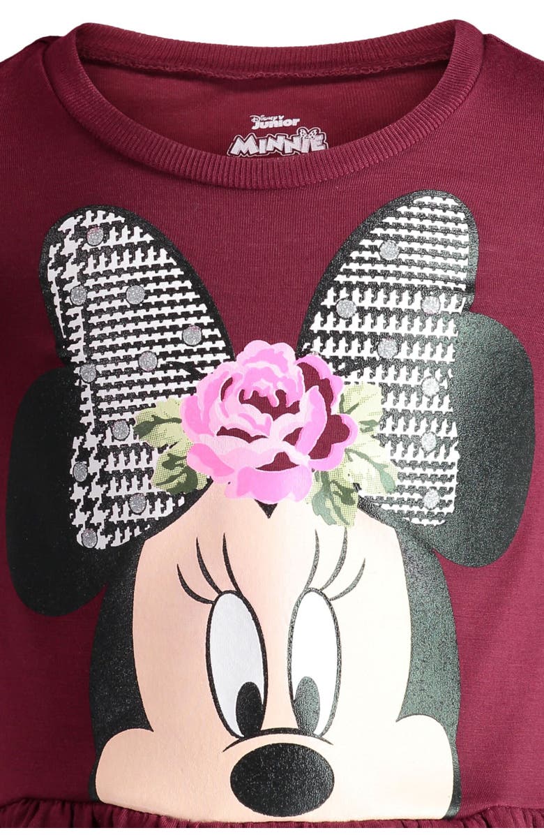 Disney Minnie Mouse T-Shirt & Leggings Set, Alternate, color, Wine Red